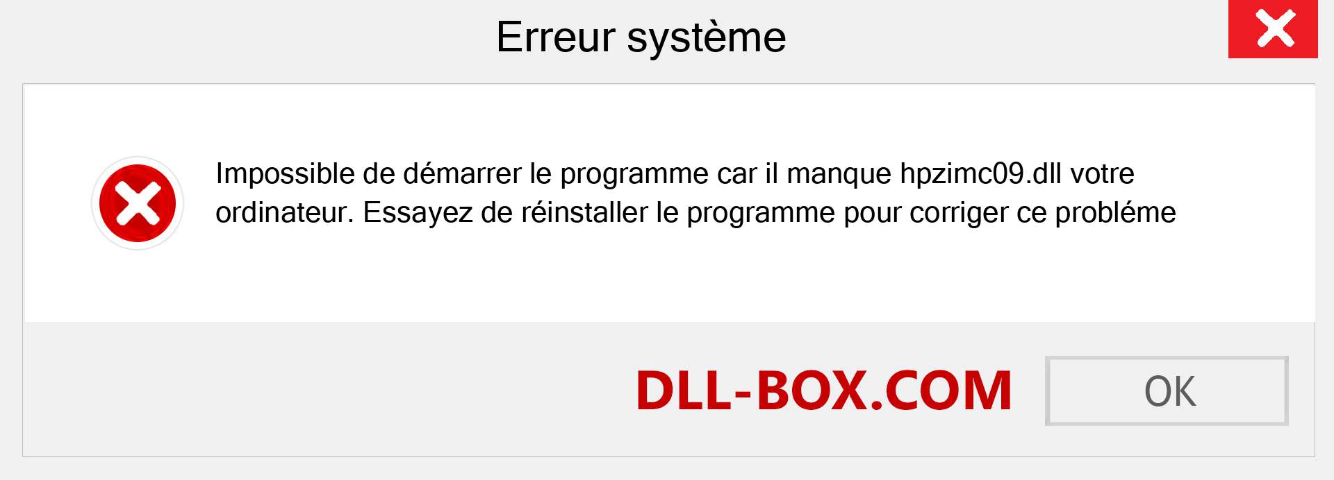 Le fichier hpzimc09.dll est manquant ?. Télécharger pour Windows 7, 8, 10 - Correction de l'erreur manquante hpzimc09 dll sur Windows, photos, images